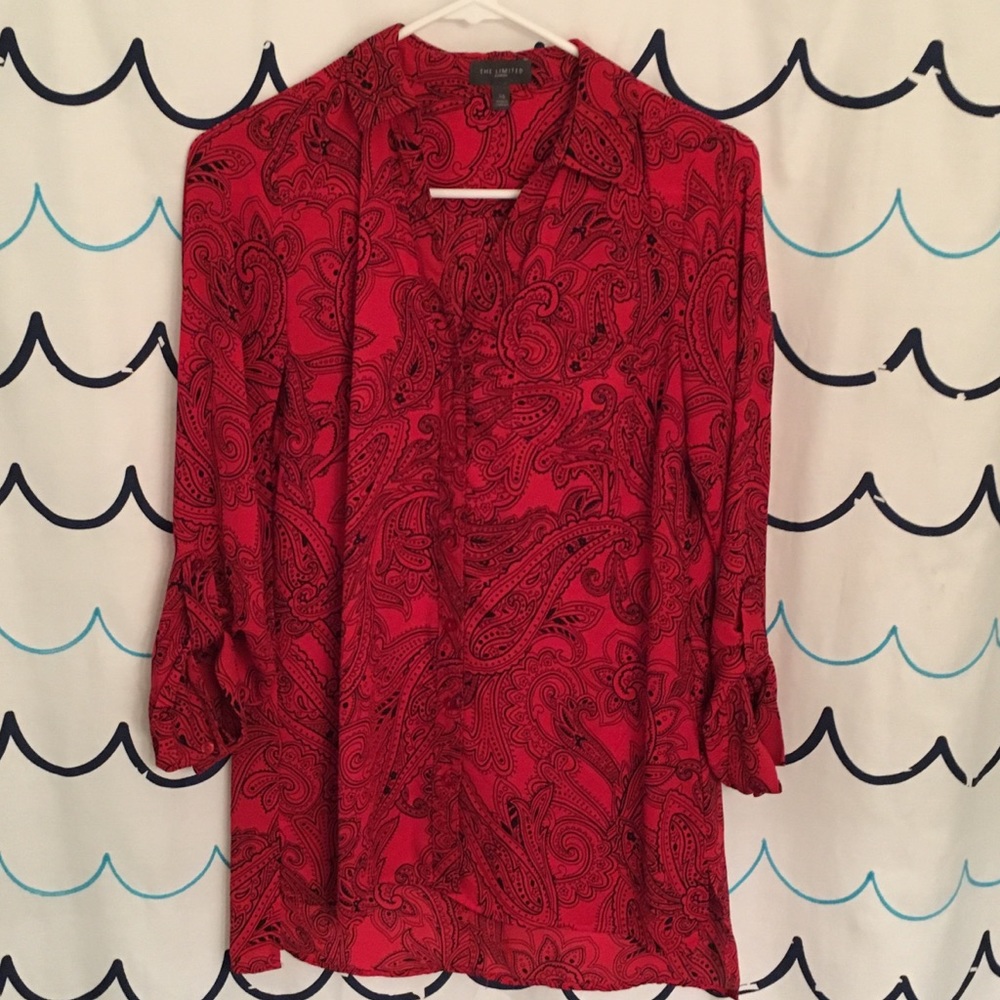 Limited xs long sleeve paisley top